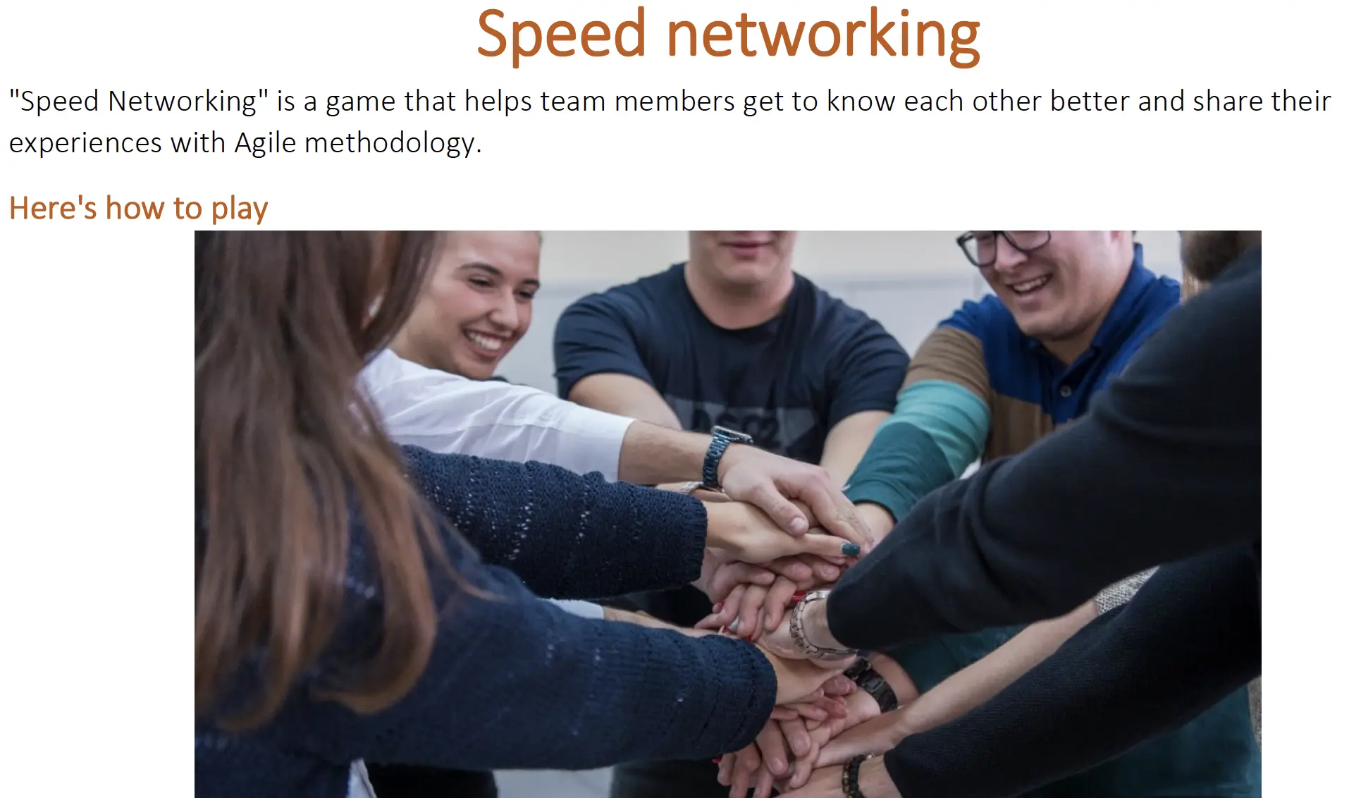 Speed Networking